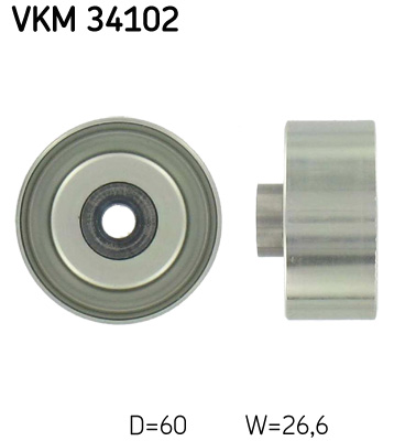 Deflection/Guide Pulley, V-ribbed belt - VKM 34102 SKF